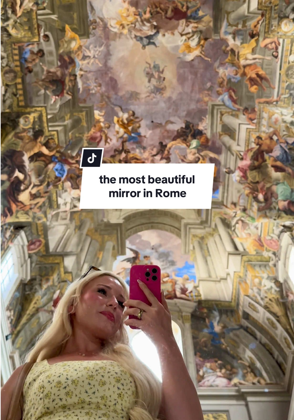 The most beautiful mirror in Rome🪞✨🇮🇹 📍Sant’Ignazio of Loyola Church  #rome #italy 