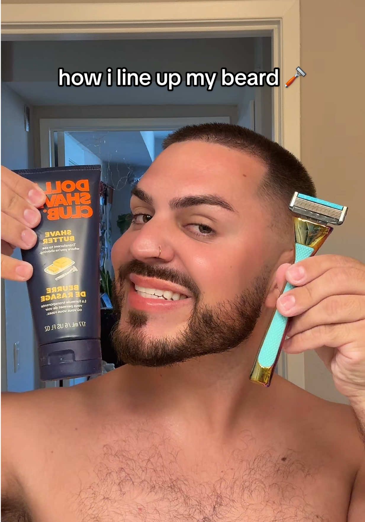 here’s how i line up my beard using @Dollar Shave Club 🪒 #beardlineup #mensgrooming #dollarshaveclub #beardgrooming 