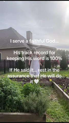 I serve a faithful God—unchanging, unwavering, always near. His track record for keeping His word is 100%—not once has He failed. If He said it… rest in the assurance that He will do it 🤍 #faithfulgod #godkeepshispromises #trustgod 