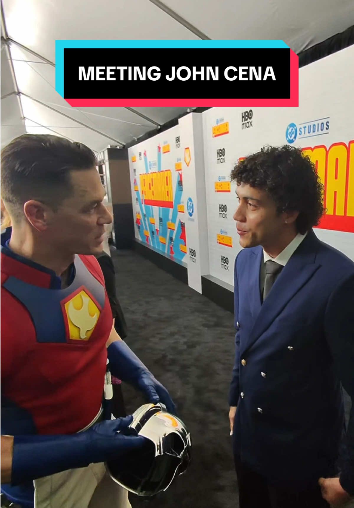 am i the only one who can see him 😳 #peacemaker #johncena #dcuniverse #jamesgunn #WWE 