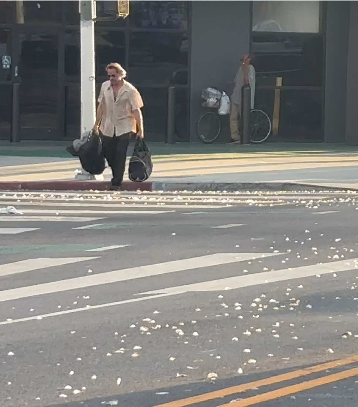 Feathers in the street