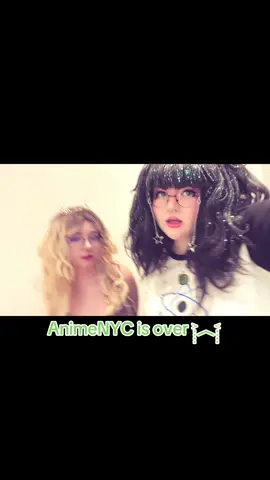Natalie: @Zee/Kaito🦭  It’s so bittersweet on one hand, no more pain on other hand, no more animeNYC 😭😭😭 #jadeharley #homestuck #animenyc #makeup #glitterwig