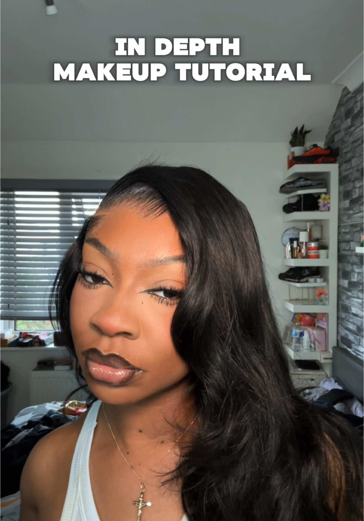 Replying to @Mauri M&M (THEY/THEM) All I do on this app is yap now & I love that for me 🤭 #fyp #xyzabc #makeup #makeuptransformation #makeupforblackwomen #blackgirlmakeup #softglam #darkfemininemakeup 