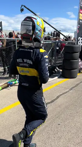 Go celebrate with your teammate! @Christian Rasmussen wins at MKE and Rossi was pumped 