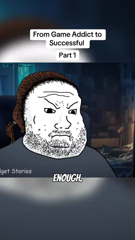 From Game Addict to Successful | Part 1 | Follow for more #lowbudgetstories #story #discipline #wojak #animatedstories 