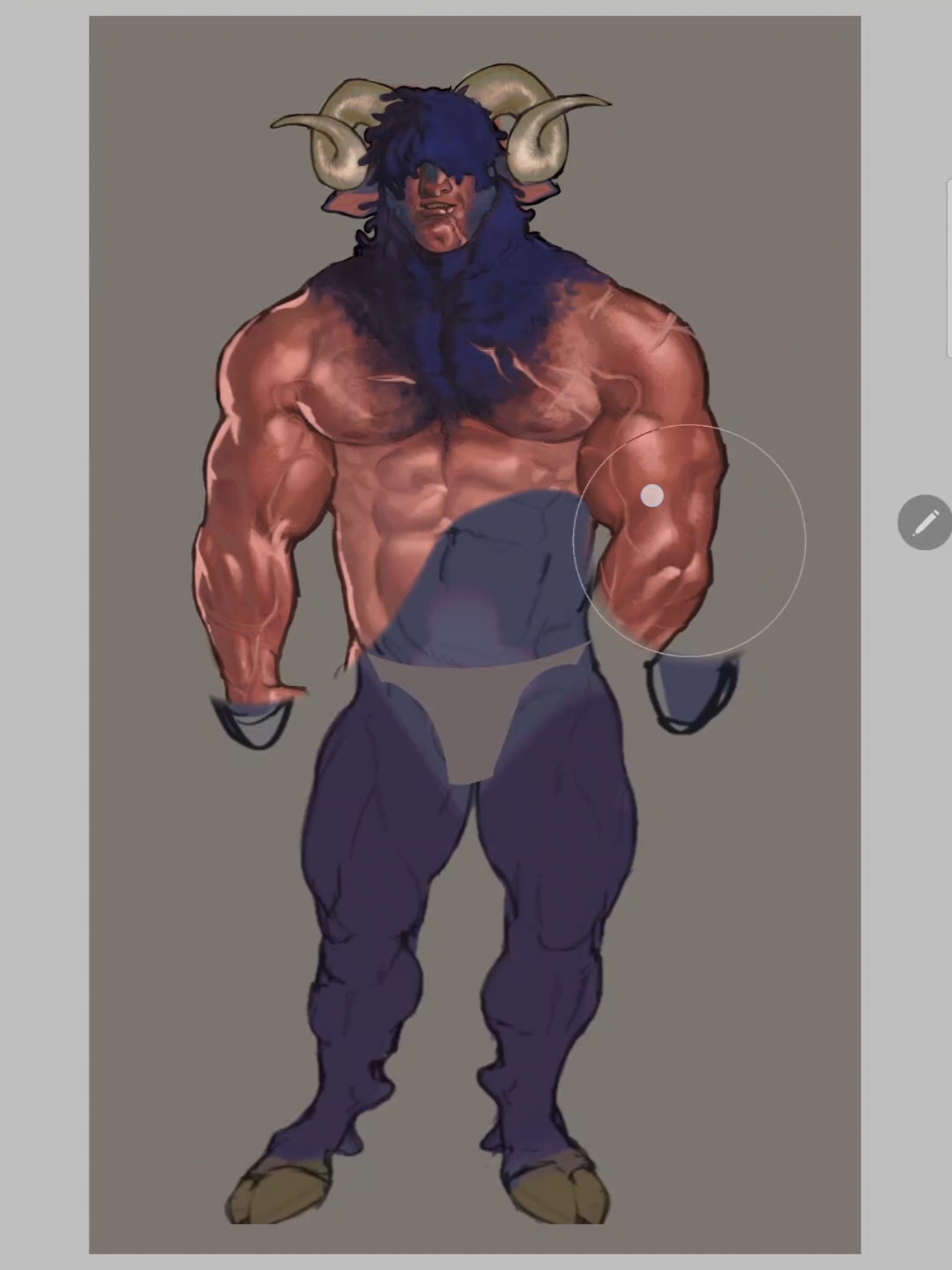 Feast your eyes bc it is not common sight to see me actually draw AND render clothes. Also, if i had a nickel for every blue skinned oc i turned normal skinned i woul have two nickels, which is not alot but it's weird that it happened twice #faun #fantasyart #originalcharacters  #artreveal 