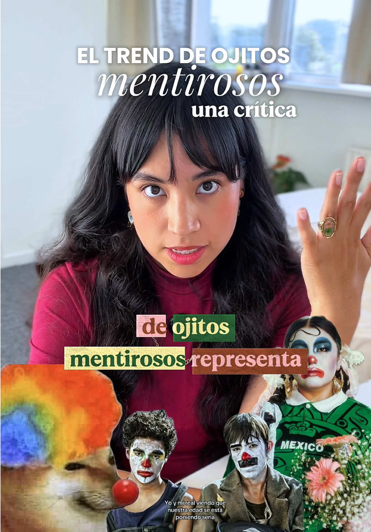 ✨El trend de OJITOS MENTIROSOS: hacer de la precariedad de la vida un carnaval 🤡🌵🪅💕✨ #ojitosmentirosos #ensayo #mexico #risa #cultura 