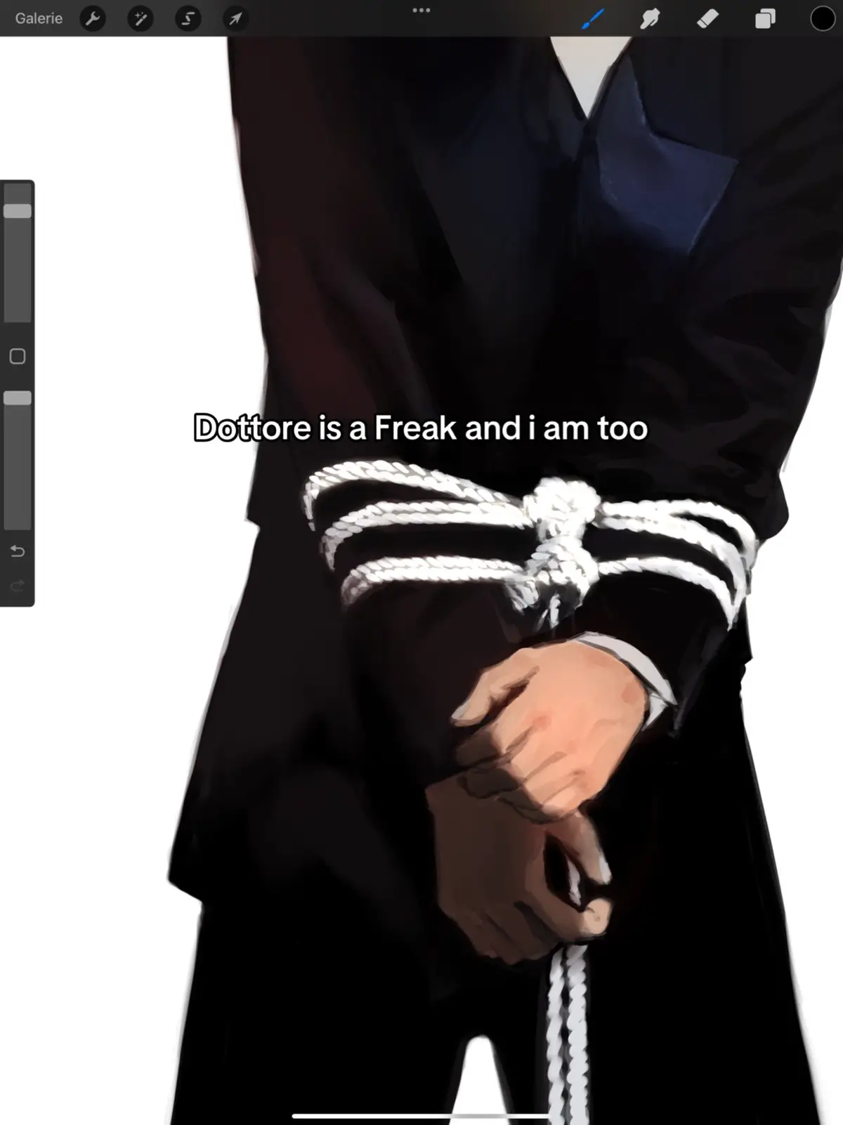 Hi dottore art guys…i said i quited but i didnt in my heart #dottore #dottorefanart #artistsoftiktok #fatuiharbingers 