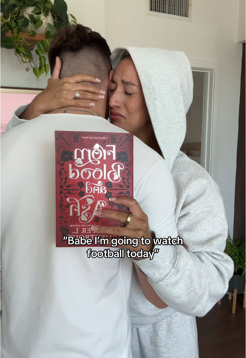 When he says football 🏈 but all I hear is uninterrupted reading 📚 #BookTok #CouplesContent #BookishWife #ReaderLife #MarriedLife #FantasyRomance #RomantasyBooks #SpicyBooks #FictionalMen #BookLover #BookishHumor #GameDayReading #BookGirlie #CouplesComedy #HusbandAndWife #FootballSeason