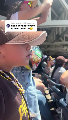 Replying to @so_cal_lov951  he chose his team and is the biggest fan! He’s upset the Padres are losing tho 😂 #MLB #mlbb #baseball #padres #dodgers 