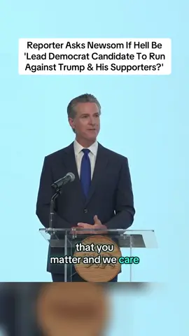 Reporter Asks Newsom If Hell Be 'Lead Democrat Candidate To Run Against Trump & His Supporters?' #reporter #newsom #democrat #trump #trumpsupporters 