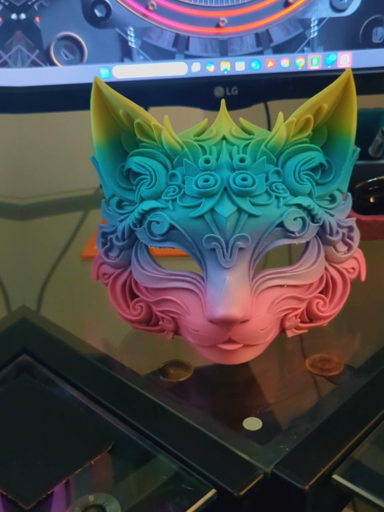 3D printed cat mask