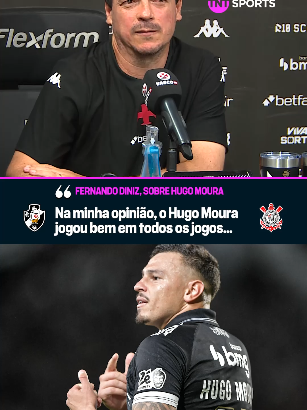 HUGO MOURA NA ZAGA É UM ACERTO PARA FERNANDO DINIZ! O treinador do Vasco falou sobre a utilização do volante Hugo Moura improvisado na zaga. Para o técnico, as atuações do jogador foram todas muito boas... #tiktokesportes #foryoupage #footballtiktok #FutebolBrasileiro #brasil #brasileirao #brazil #entrevista #vasco #diniz