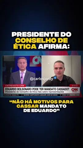 Presidente do Conselho de Ética da Câmara afirma que não há motivos para cassar mandato de Eduardo Bolsonaro. Já ouço choro e ranger de dentes!