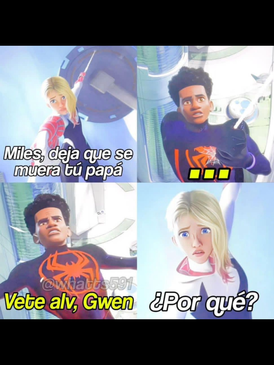 miles deja que se muera tu papá  #spiderman #spiderverse #milesmorales 