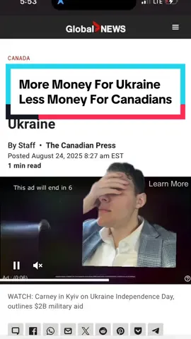 Our government continues to help foreign nations over our countrymen and women People keep voting for the same people that are responsible for the decline in their own lifestyles  #markcarney #pierrepoilievre #liberal #conservative #politics 