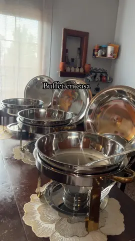 Buffet en casa #stainlesssteel #stainless #buffet #homemadefood #food 