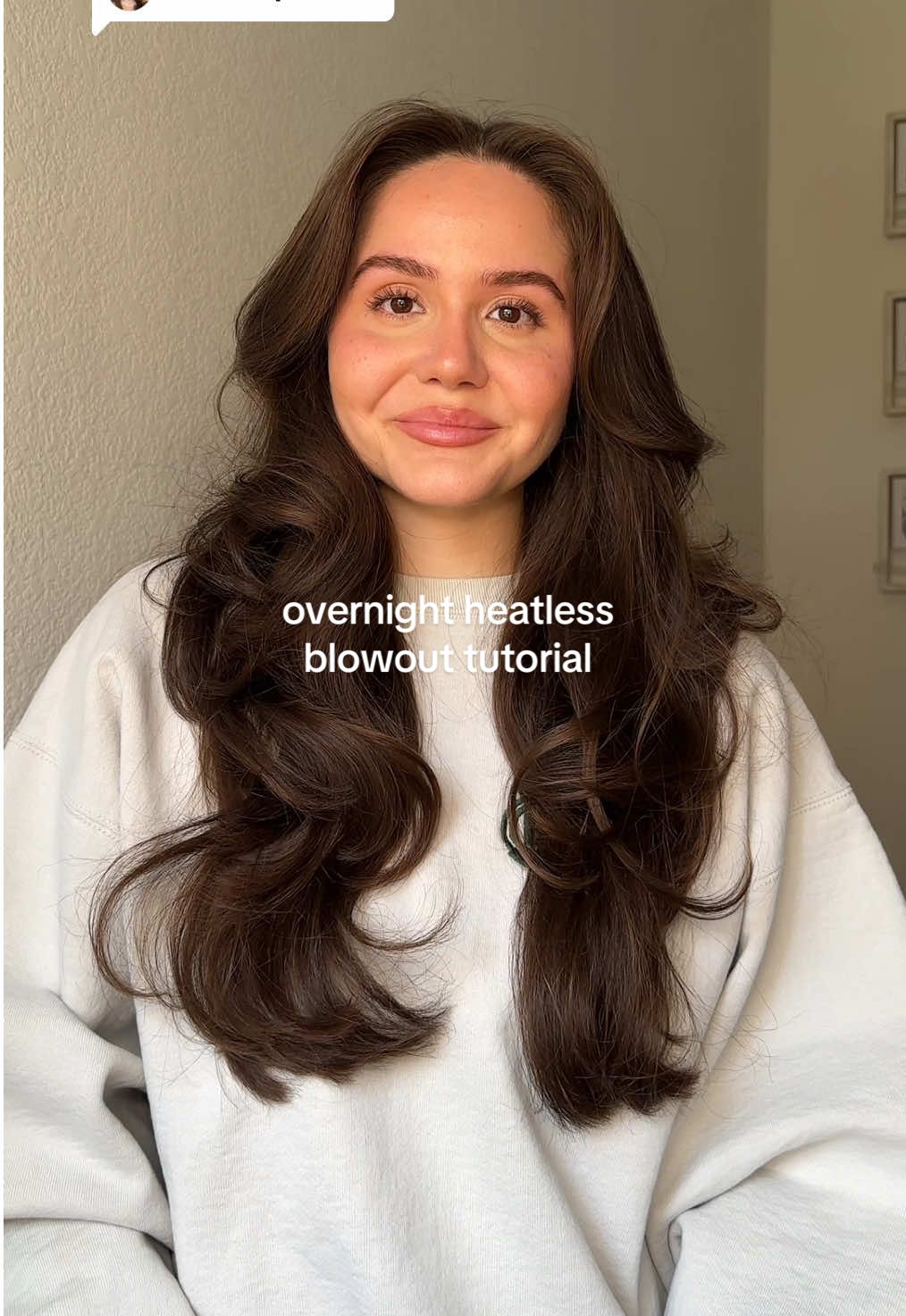 Replying to @tiff here is how I do my overnight heatless blowout for everyone that was asking🥹 let me know if you have any other questions💕 #heatlessblowout #overnightblowout #heatlesshair #blowout #overnightcurls 