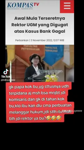Walaupun Terjerat Kasus BPR 29 Milyard Tetapi Ova Emilia Masih Menjabat Sebagai REKTOR UGM !! 😂😂😂