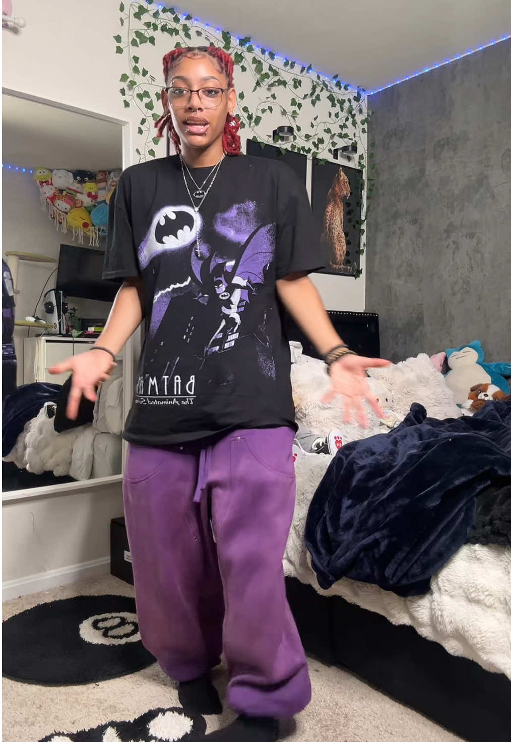 love this shirt down but i wish my sweatpants weren’t so damn LOOONG 😞 #fyp #batman #shirt #tiktokshop #ad 