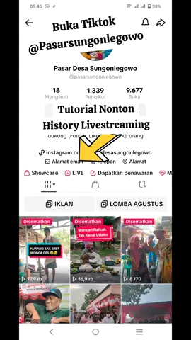 Tutorial Nonton Hasil Livestreaming #livehighlights #live #fyp #foryou #foryoupage 
