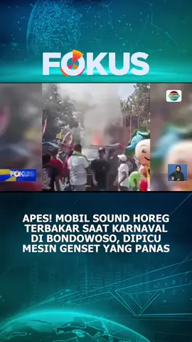 Karnaval budaya di Bondowoso tiba-tiba mencekam, setelah mobil sound horeg terbakar. Api diduga dipicu dari mesin genset yang kepanasan. #fokus #fokusindosiar #newsindosiar #beritatiktok #beritaditiktok #trending #berita #fypage #fypシ #viral #trend #fyp #beritaviral