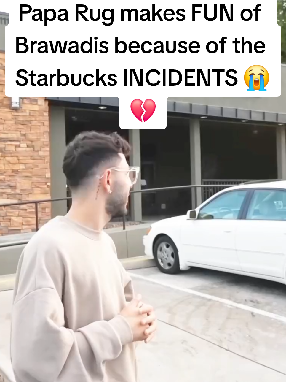 Papa Rug makes FUN of Brawadis because of the Starbucks INCIDENTS 😭💔 #brawadis #fazerug #faze #starbucks #fyp 