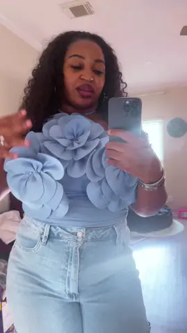When I say statement outfit… I mean THIS 💐🔥 These lace patchwork jeans + this 3D flower halter top are giving unique, bold, and beautiful. Definitely not your everyday fit — but that’s the point 👀✨” #StatementOutfit #BoldFashion #TikTokShopCreatorPicks #UniqueStyle #OOTDInspo