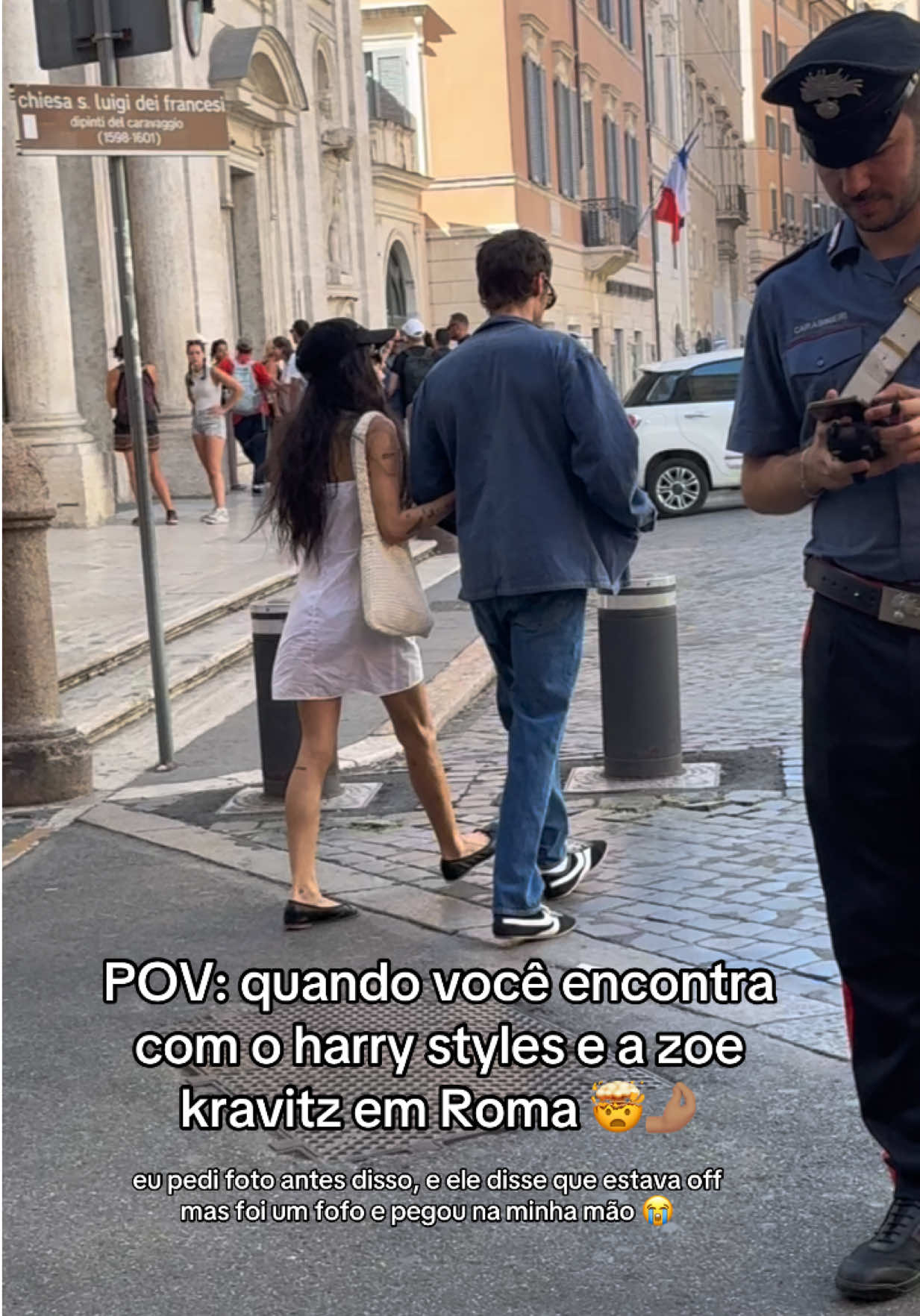 Ainda processando a emoção de hoje 😭🤌🏽 #harrystylesvids #harrystyles #rome #roma #zoekravitz 