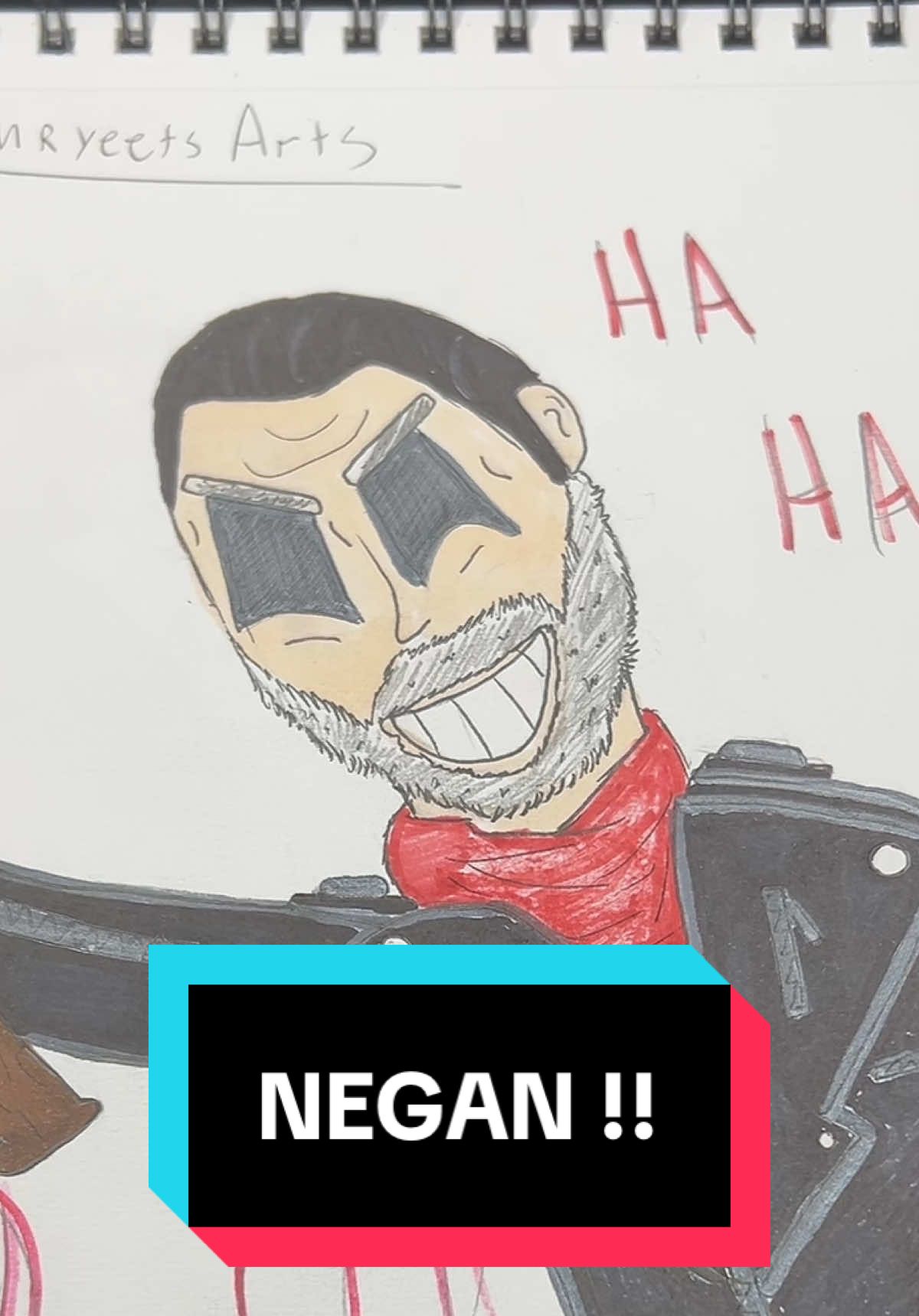 You can breath you can blink … you can cry … He’ll your all going to be doing that ! - negan smith #TWD #FYP #ART #DRAWING #FOLLOW 