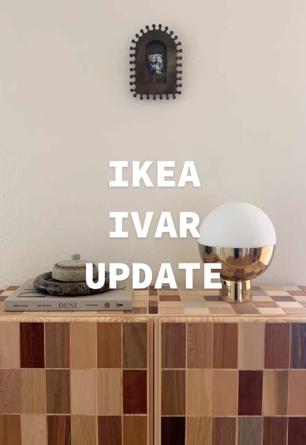 Replying to @darlobrat  Quick 1 year (ish) update on this project that brought so many of you here!! Last summer I flipped this ikea ivar cabinet into the sideboard of my dreams and I still love her with all my heart (she needs a minor spa day) #DIY #ikeahack #postmodern #furnitureflip #homedecordiy 