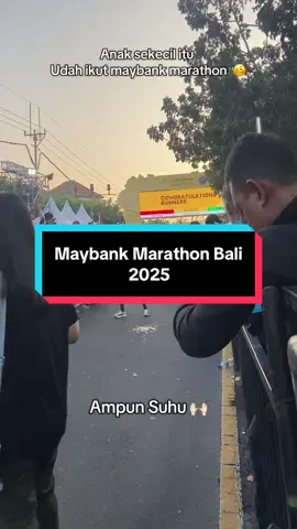 Yg kecil uda marathon, yg tua ini masih selonjoran 🥴#maybankmarathonbali2025 #maybankmarathon #bali 