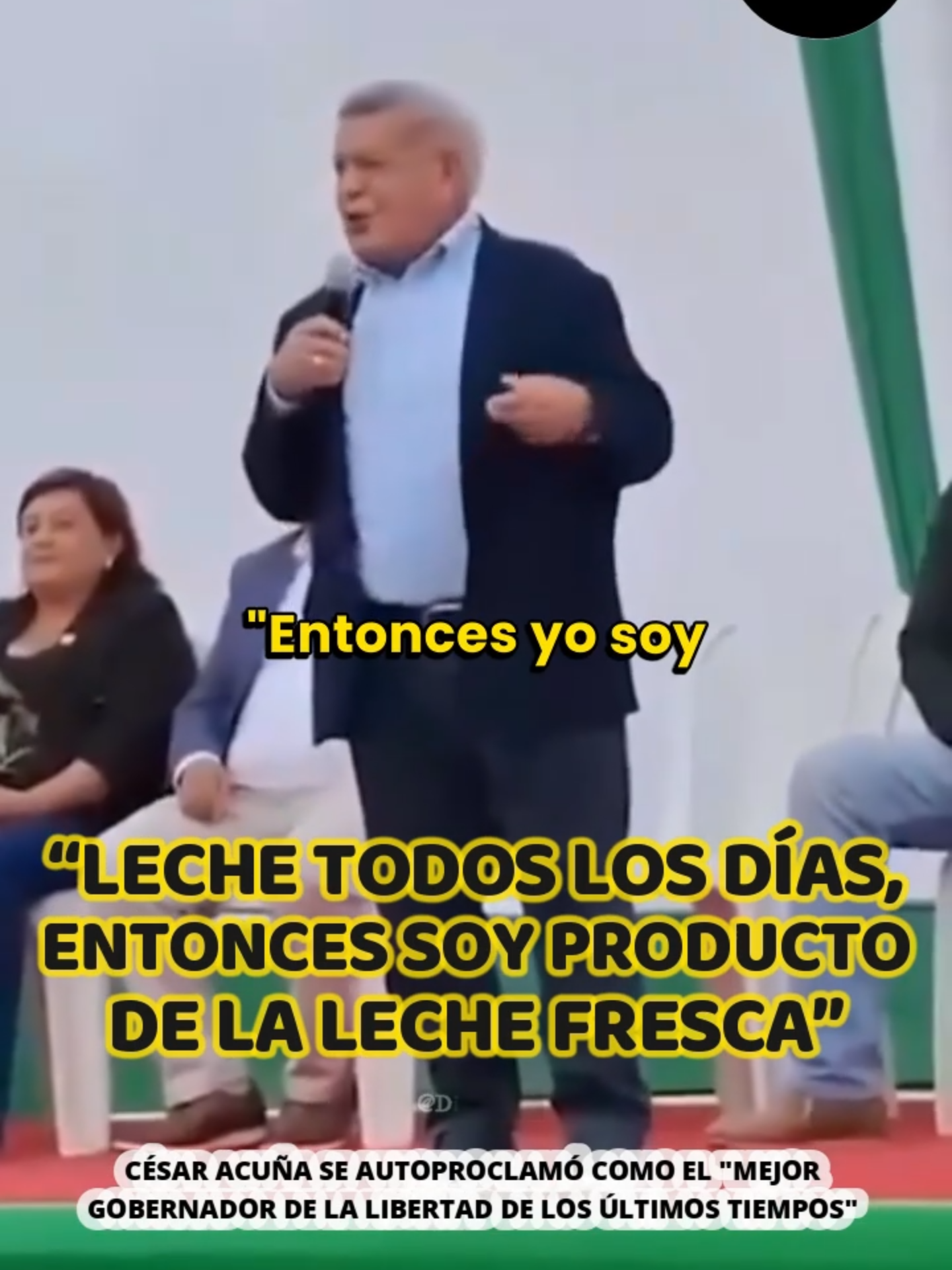 🟡⚫ #DiarioViral | #VideoViral 🚨👉 ¡Para no creer! 👴🏻🥛🐄🤭 El gobernador de La Libertad volvió a causar un momento viral tras contar una anécdota y autodenominarse 