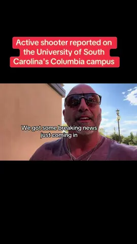 The University of South Carolina ordered students and staff on its Columbia campus to shelter in place Sunday evening, saying an active shooter had been reported near the Thomas Cooper Library. An alert went out just after 6:30 p.m. ET, warning people to avoid the area and to evacuate or barricade if necessary, the school said. The school said a suspect had been reported as a white man about 6 feet tall, wearing black pants and last seen on or near the library.