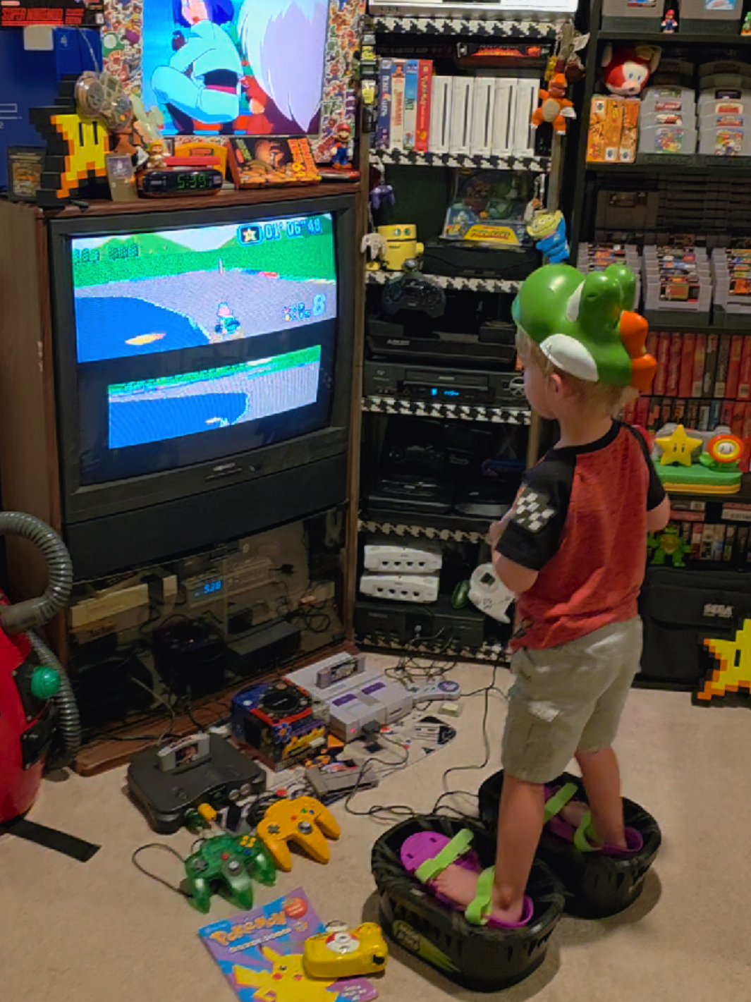 kids in the 90s just had it better. gotta get him right 😅 #creatorsearchinsights #nintendo #90sthrowback #90skid #mariokart 