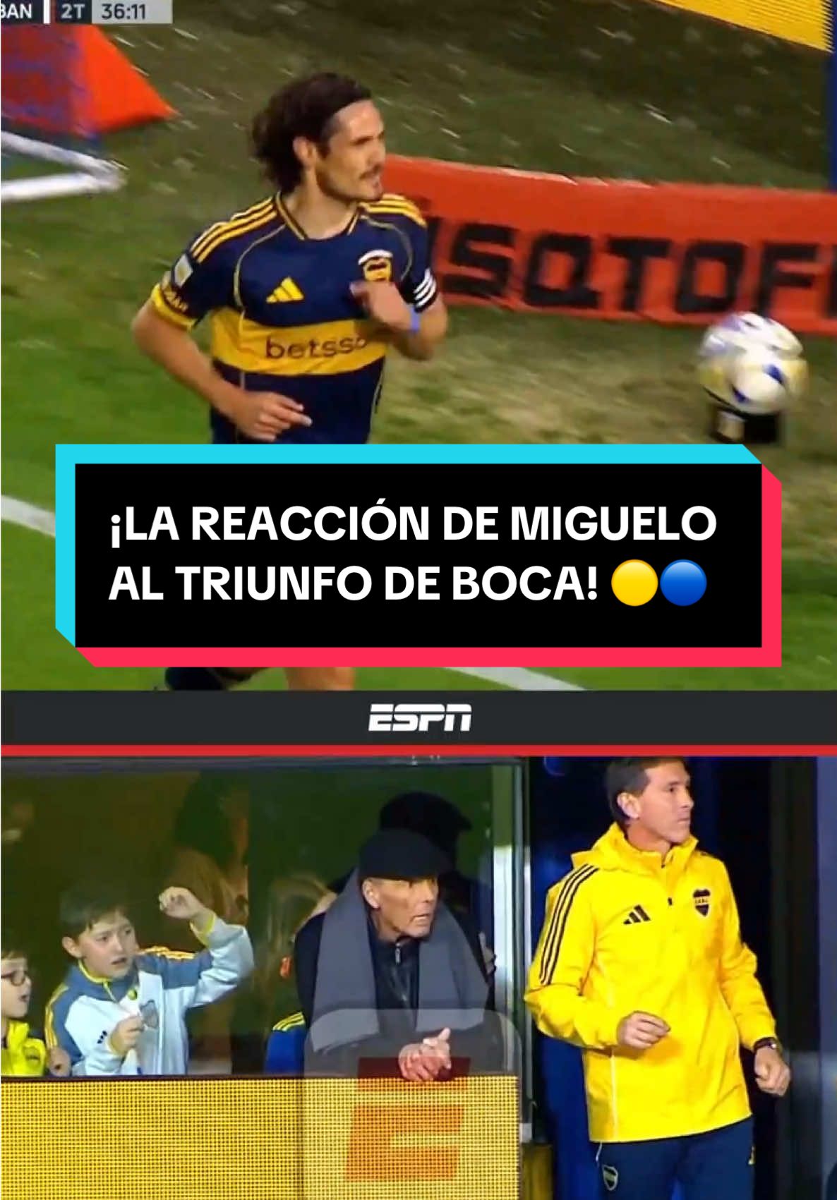¡ASÍ LO VIVIO MIGUELO! 🟡🔵 #Boca venció 2-0 a #Banfield por la fecha 6  y sumó su segunda victoria consecutiva  ▶️ ESPN Premium | Suscribite al Pack Fútbol | #TorneoClausura 🇦🇷 #TikTokDeportes #Futbol