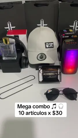 Mega combo 🎵 🎧  10 artículos x $30 #ecuador #quito #parlante #perfume #accesorios 