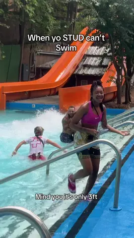 My nephew saved her twice today,, drowning in 3ft is Diabiolical 😂 
