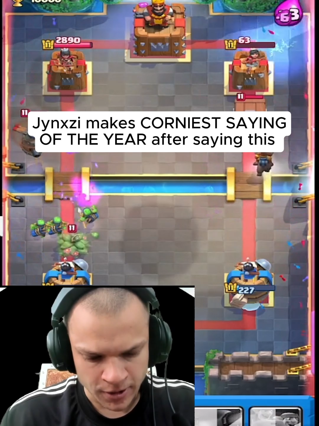 Jynxzi Makes The CORNIEST SAYING OF THE YEAR 🥀🥀 after winning against Mr. Clash Broyale #jynxzi #jynxziclips #clashroyale