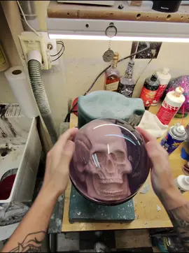 1999 Skull Bowling Ball…. Restoring/Satisfying  #skull #fyp #retro #ebonite #bowling #crystal #foryou #satisfying #restoration 