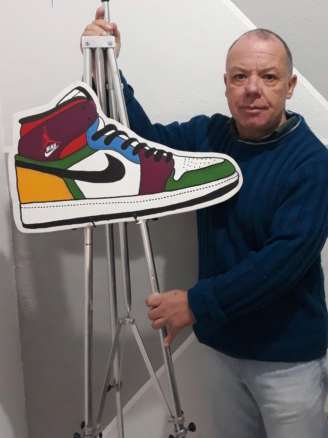 PINTURA EM MADEIRA TÊNIS NIKE