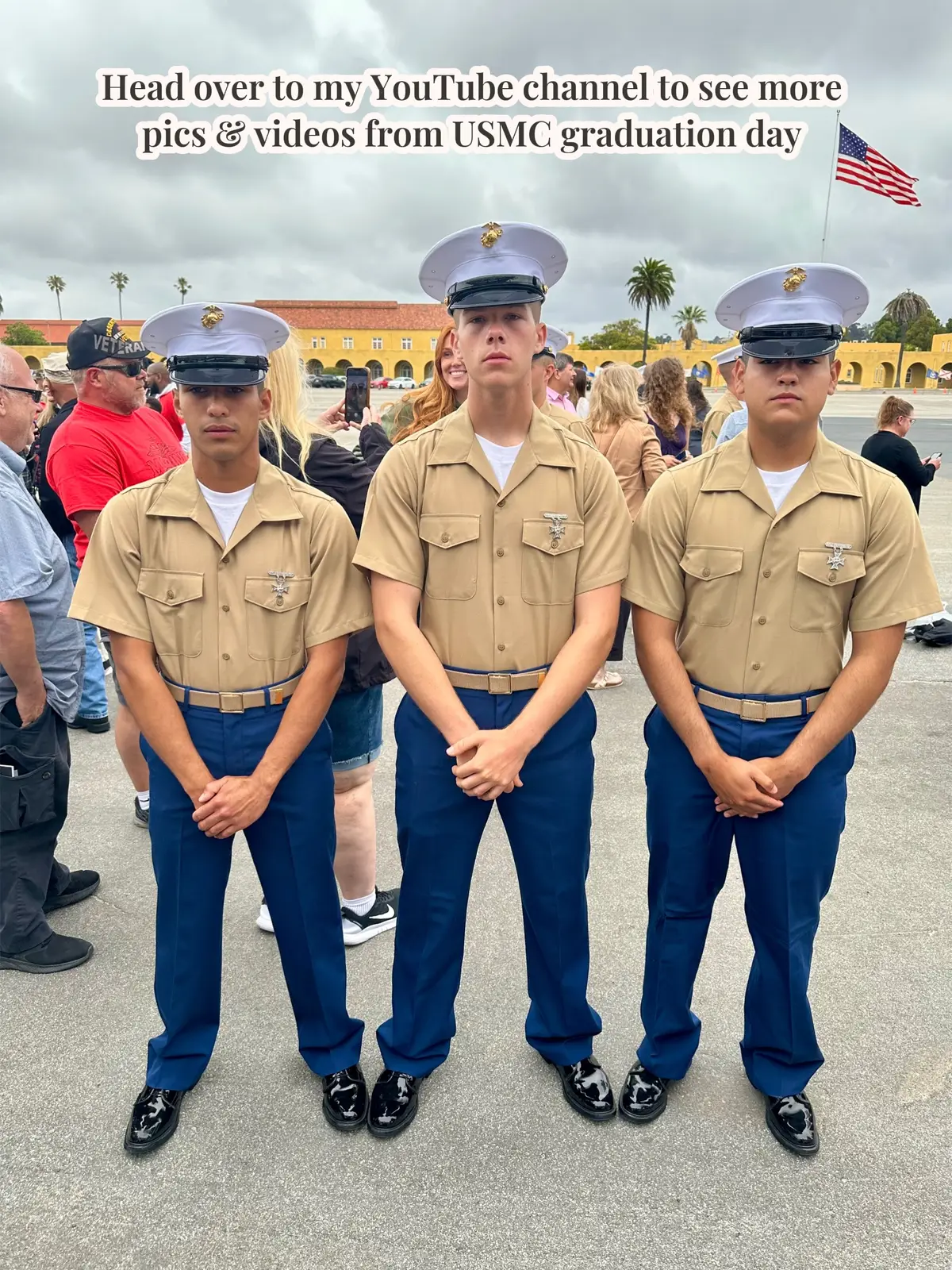 Head over to my YouTube channel to see more pics & videos from USMC graduation day. It’s linked in my bio, don’t forget to subscribe 🫡  #usmc #usmclife #platoon1043 #charlieco #marine @Josee @derrick 