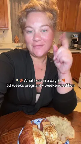I never film these on the weekend because my eating is so random 🤣 #smallcreator #whatieatinaday #33weekspregnant 