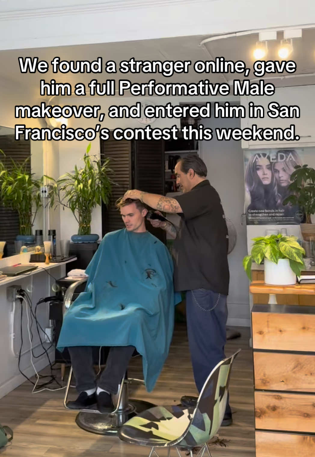 Giving a stranger a Performative Male Makeover for the San Francisco performative male contest. Thank you Adam for giving us full creative control over your look!   Stylists: @Sonam @vu  @levy  #performativemale #performativemalecontest #sanfrancisco 