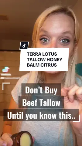 Not all beef tallow skincare is the same 👀 Here’s what to avoid & what actually works for glowing, calm skin ✨ Linked my fave while it’s still on flash deal! 🐝🌿#beeftallowskincare #beeftallow #terralotus #moisturizer #fyp #beeftallowmoisturizer #CapCut 