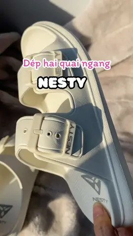 Dép Nesty 2 quai ngang mang êm chân #giaydep #depnesty #depquaingang #nesty #rainvang 