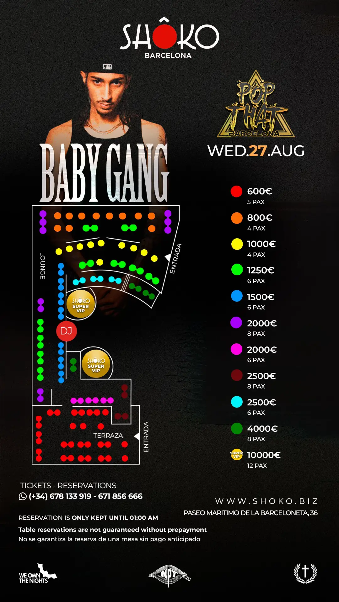 LINK DE ENTRADAS DISPONIBLE EN MI BIOGRAFÍA  #BABYGANG #NPT #BARCELONA #SHOKOBARCELONA #FYP 
