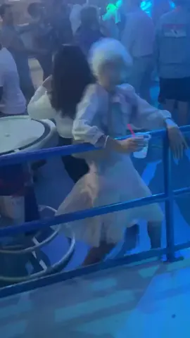 I busted my Grandma out of the senior living for a wild night out.  Vibes are 10/10. #fyp #dancing #widells #grandma #granny 