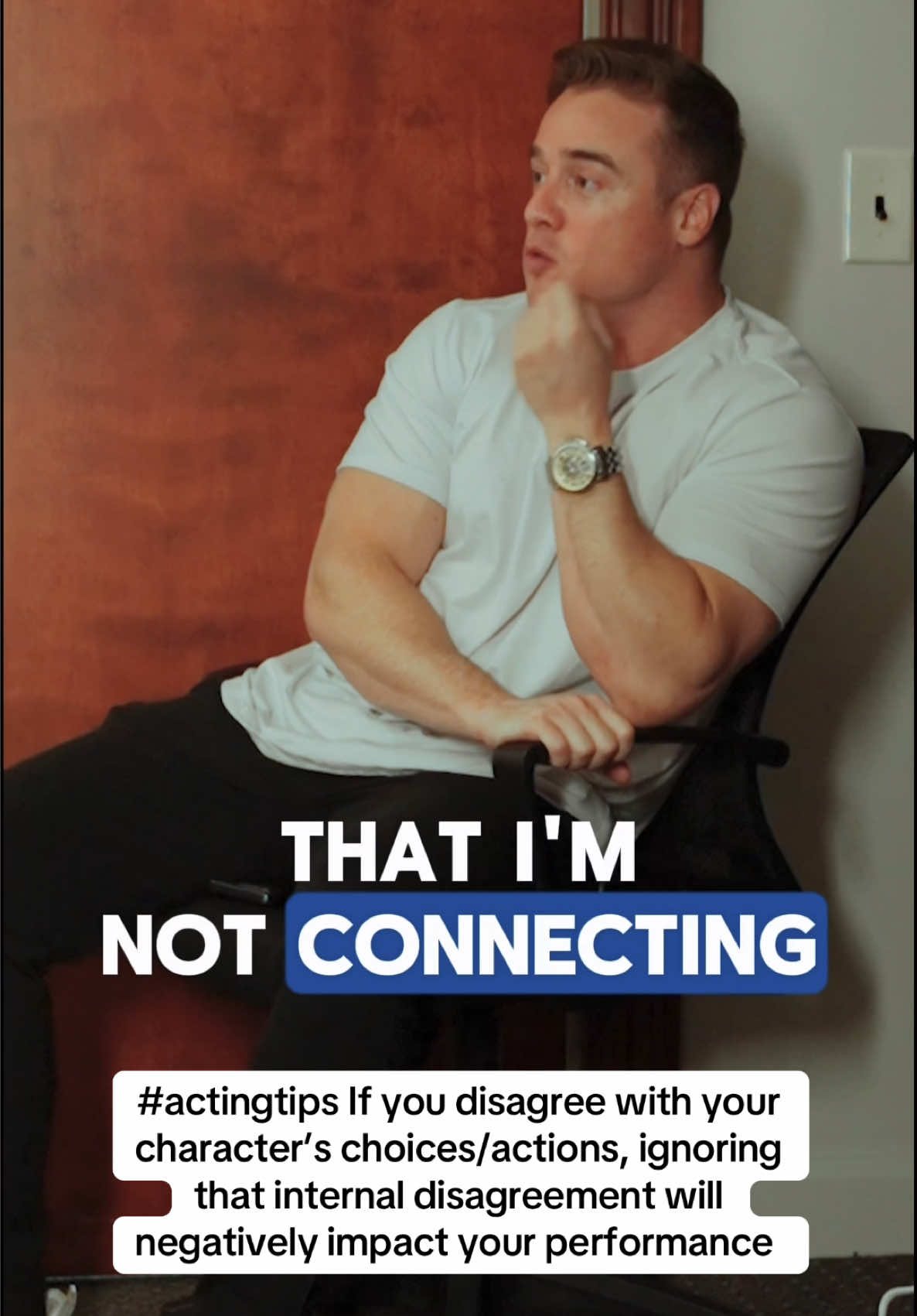 #actingtips If you disagree with your character’s choices/actions, ignoring that internal disagreement will negatively impact your performance #acting #actingclass 