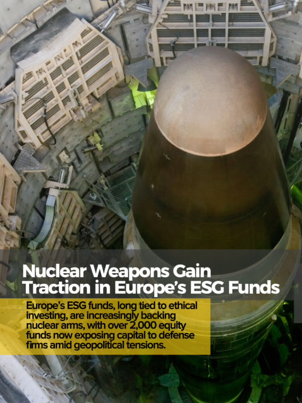 25AUG2025 • Europe’s ESG funds invest in defense and strategic weapons. #Europe